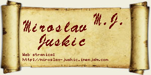Miroslav Juškić vizit kartica